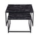 Supfirm Modern Nesting Coffee  Tables Set, Marble Black, 2pc, 31.5''L 31.5''W 17.72''H - Supfirm