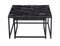 Supfirm Modern Nesting Coffee  Tables Set, Marble Black, 2pc, 31.5''L 31.5''W 17.72''H - Supfirm