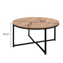 Supfirm Modern Round Metal Coffee Table - Supfirm