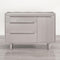 Supfirm Modern Sideboard with 3 Drawers Storage Cabinet Entryway Floor Cabinet Sideboard Dresser with Solid Wood Legs for bedroom and living room , Stone Gray - Supfirm