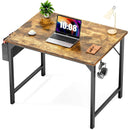 Modern Simple Style Wooden Work Office Desks with Storage,40 Inch,Brown - Supfirm