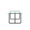 Supfirm Modern Tempered Glass Tea Table Coffee Table, Table for Living Room,Transparent - Supfirm