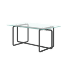 Supfirm Modern Tempered Glass Tea Table Coffee Table, Table for Living Room,Transparent - Supfirm