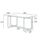 Supfirm Modern Tempered Glass Tea Table Coffee Table, Table for Living Room,Transparent - Supfirm