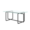 Supfirm Modern Tempered Glass Tea Table Coffee Table, Table for Living Room,Transparent - Supfirm