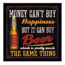 Supfirm "Money Can't Buy Happiness" By Mollie B., Printed Wall Art, Ready To Hang Framed Poster, Black Frame - Supfirm