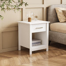 NightStand with Drawer, Solid One Drawer Nightstand Bedside Table - Supfirm