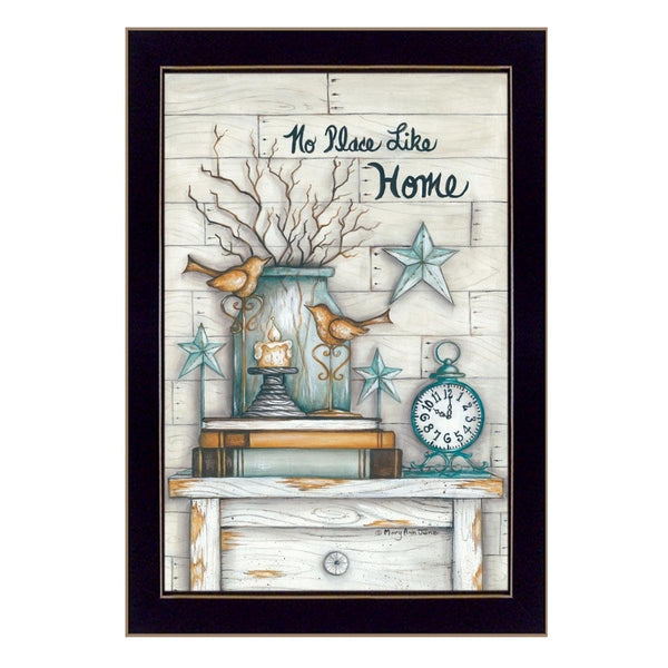 Supfirm "No Place Like Home" By Mary June, Printed Wall Art, Ready To Hang Framed Poster, Black Frame - Supfirm