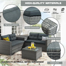 Supfirm Outdoor Furniture Sofa Set with Large Storage Box - Supfirm