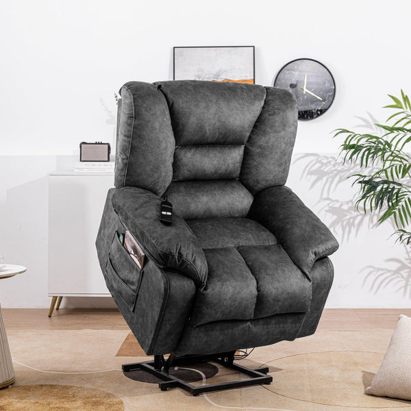 Supfirm Oversized Power Lift Recliner Chair Sofa for Elderly with Massage and Heating - Supfirm