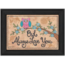 Supfirm "Owl Always Love You" By Annie LaPoint, Printed Wall Art, Ready To Hang Framed Poster, Black Frame - Supfirm