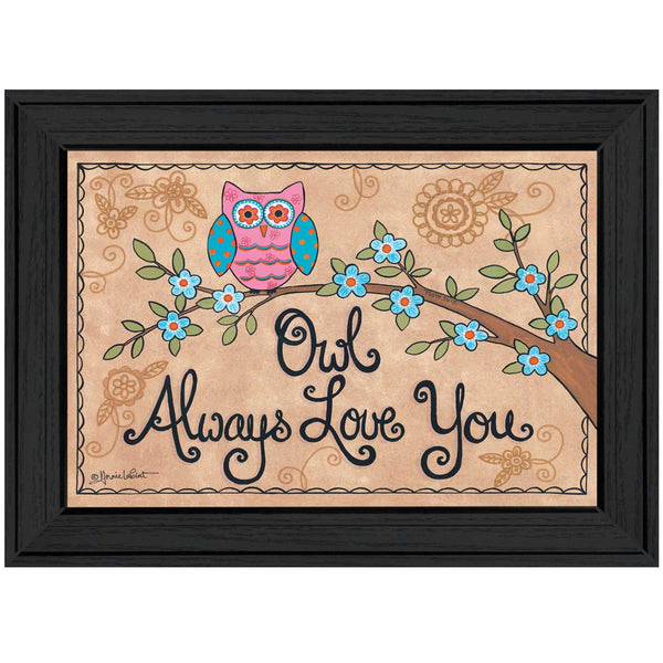 Supfirm "Owl Always Love You" By Annie LaPoint, Printed Wall Art, Ready To Hang Framed Poster, Black Frame - Supfirm