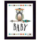 Supfirm "Owl Baby" By Susan Boyer, Printed Wall Art, Ready To Hang Framed Poster, Black Frame - Supfirm