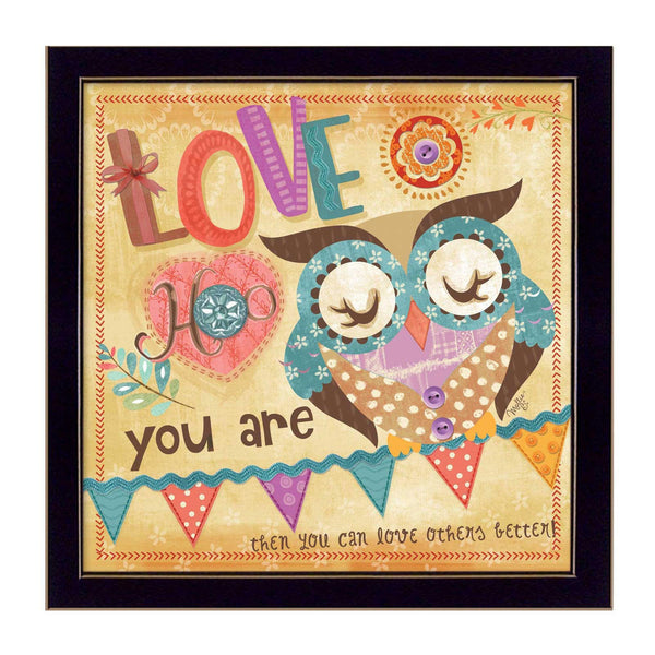 Supfirm "Owl" By Mollie B., Printed Wall Art, Ready To Hang Framed Poster, Black Frame - Supfirm