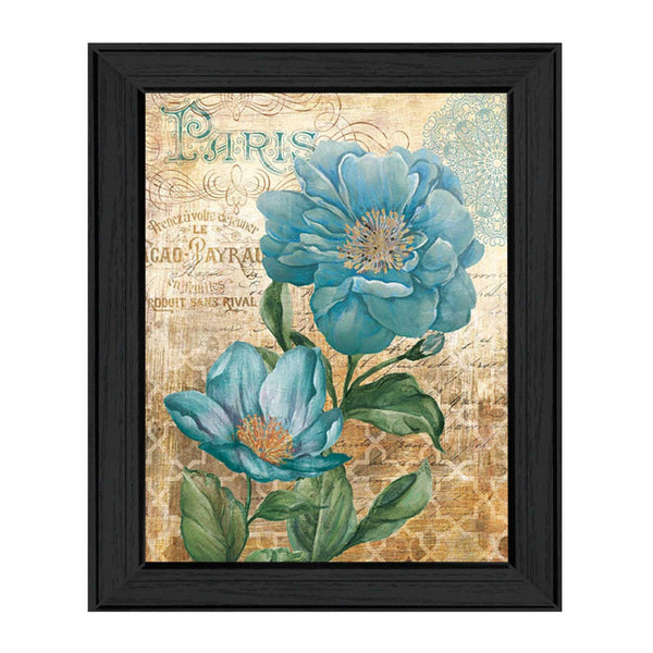 Supfirm "Paris Blue II" By Ed Wargo, Printed Wall Art, Ready To Hang Framed Poster, Black Frame - Supfirm