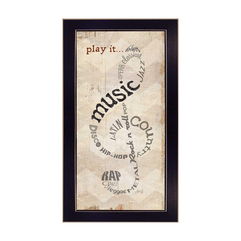 Supfirm "Play It" By Marla Rae, Printed Wall Art, Ready To Hang Framed Poster, Black Frame - Supfirm