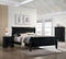 Queen Size Bed Black Louis Phillipe Solidwood 1pc Bed Bedroom Sleigh Bed, Common - Supfirm