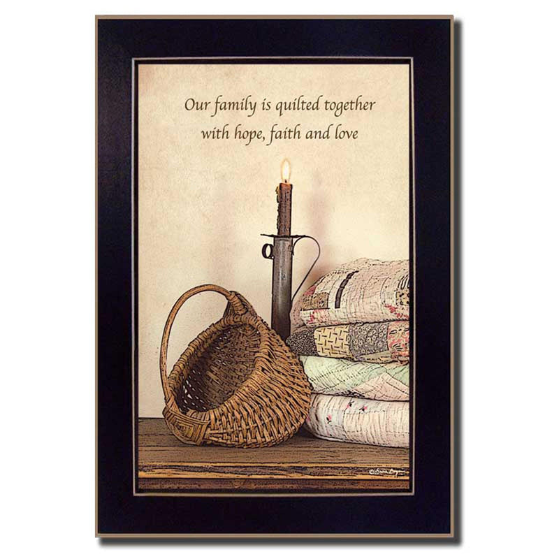 Supfirm "Quilted Together" By Susan Boyer, Printed Wall Art, Ready To Hang Framed Poster, Black Frame - Supfirm