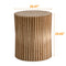 Supfirm Retro Fashion Style Cylindrical Coffee Table with Vertical Texture Relief Design,Suitable for Living Room,Office,and Dining Room - Supfirm