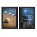 Supfirm "Sea Dream Collection" 2-Piece Vignette By Robin-Lee Vieira, Printed Wall Art, Ready To Hang Framed Poster, Black Frame - Supfirm