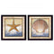 Supfirm "Sea Journey Collection" 2-Piece Vignette By Ed Wargo, Printed Wall Art, Ready To Hang Framed Poster, Black Frame - Supfirm