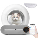 Self-Cleaning Cat Litter Box, Automatic Scooping and Odor Removal, App Control Support 2.4G WiFi, Smart Automatic Cat Litter Box with Liner - Supfirm