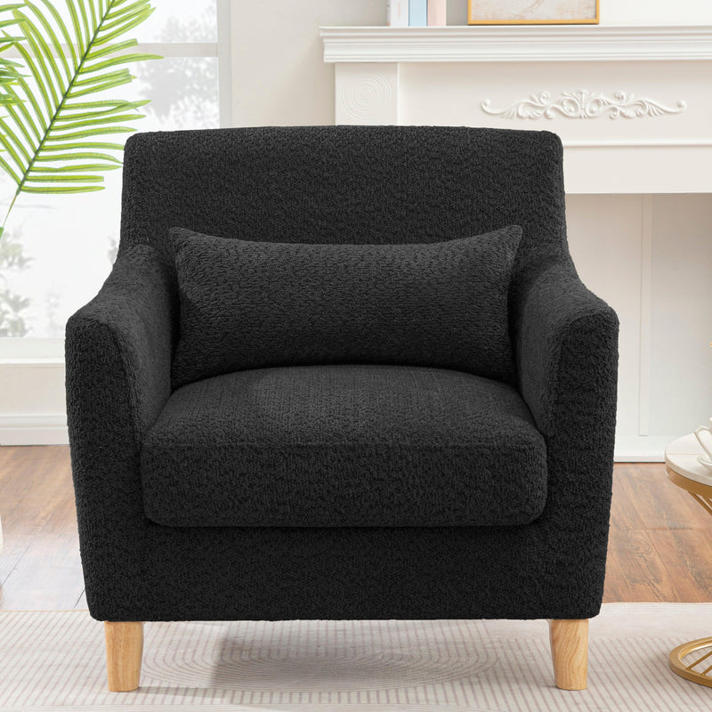 Single sofa chair for bedroom living room with four wooden legs - Supfirm