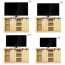 Supfirm Sliding Barn Door TV Stand for TV up to 60 Inch Flat Screen Media Console Table Storage Cabinet Wood Entertainment Center Sturdy Ranch Rustic Style - Supfirm