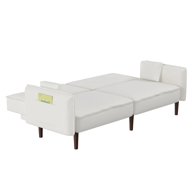 Supfirm Sofa bed in White Cotton Linen Fabric - Supfirm