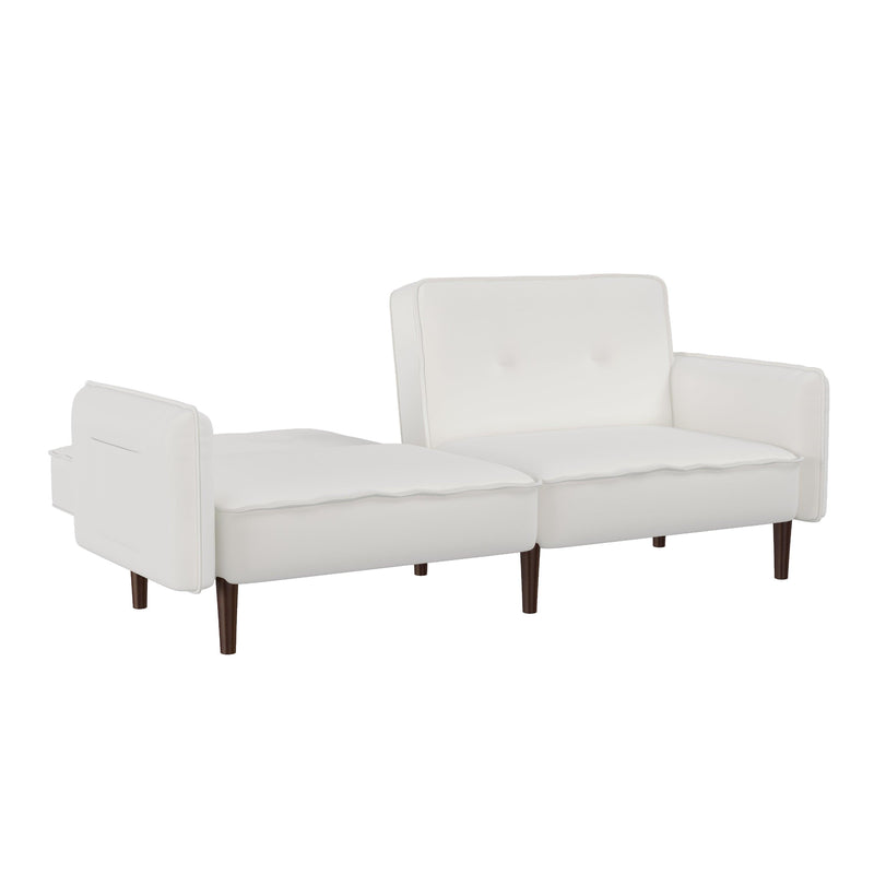 Supfirm Sofa bed in White Cotton Linen Fabric - Supfirm