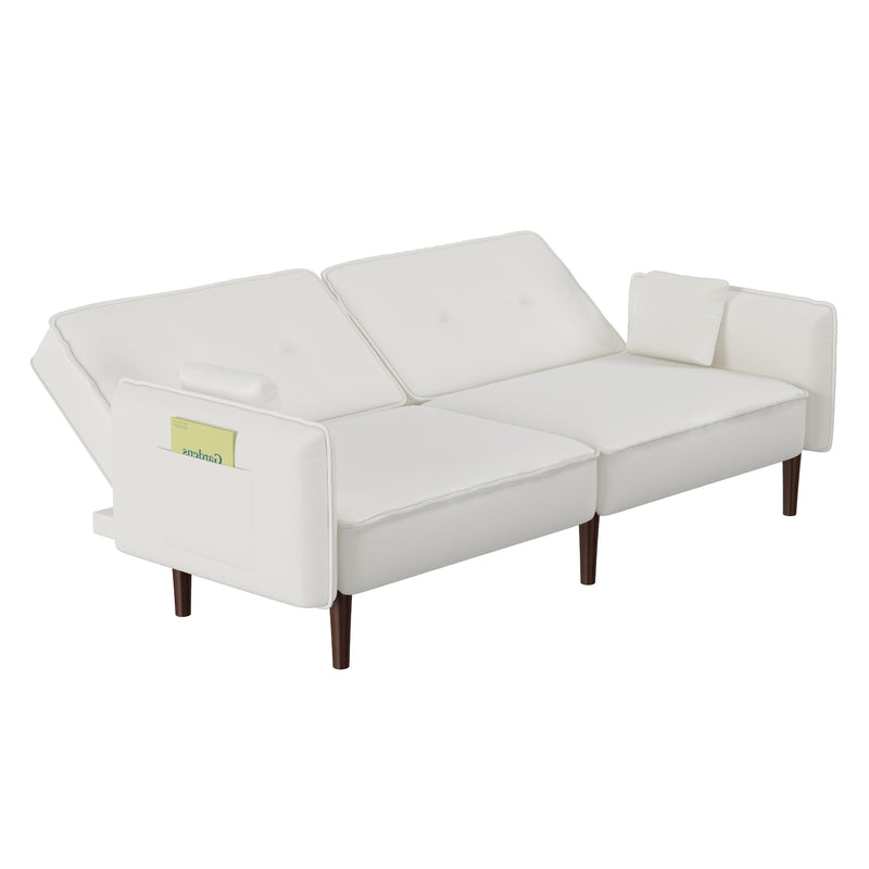 Supfirm Sofa bed in White Cotton Linen Fabric - Supfirm