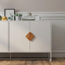 Supfirm Solid wood special shape square handle design with 4 doors and double storage sideboard - Supfirm