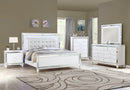 Sterling King 5 PC LED Bedroom set made with wood in White Color - Supfirm