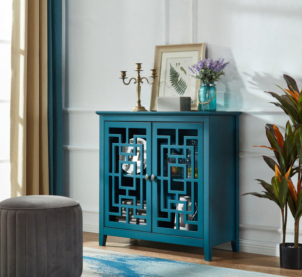 Supfirm Storage Cabinet, Buffet Sideboard, Dark Teal - Supfirm