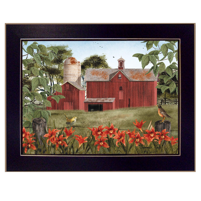 Supfirm "Summer Days" By Billy Jacobs, Printed Wall Art, Ready To Hang Framed Poster, Black Frame - Supfirm