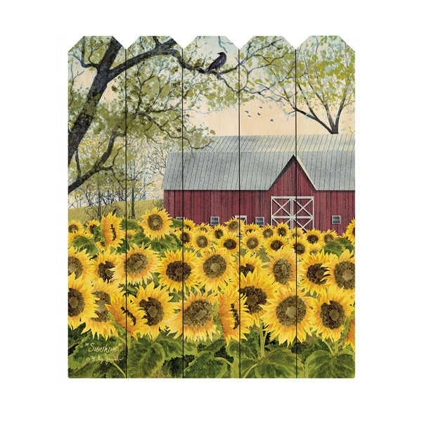 Supfirm "Sunshine" By Artisan Billy Jacobs, Printed on Wooden Picket Fence Wall Art - Supfirm