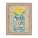 Supfirm "Sunshine" By Deb Strain, Printed Wall Art, Ready To Hang Framed Poster, Beige Frame - Supfirm