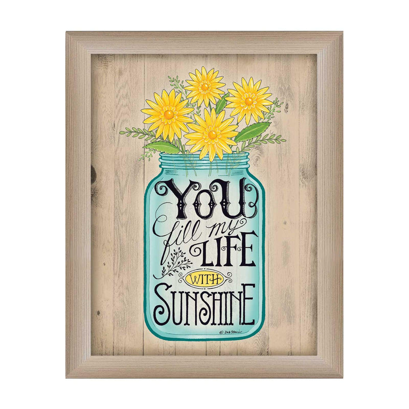 Supfirm "Sunshine" By Deb Strain, Printed Wall Art, Ready To Hang Framed Poster, Beige Frame - Supfirm