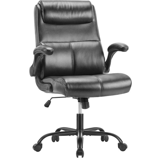 Sweetcrispy Ergonomic Executive Home Office Chair Adjustable Height PU Leather Desk Chair - Supfirm