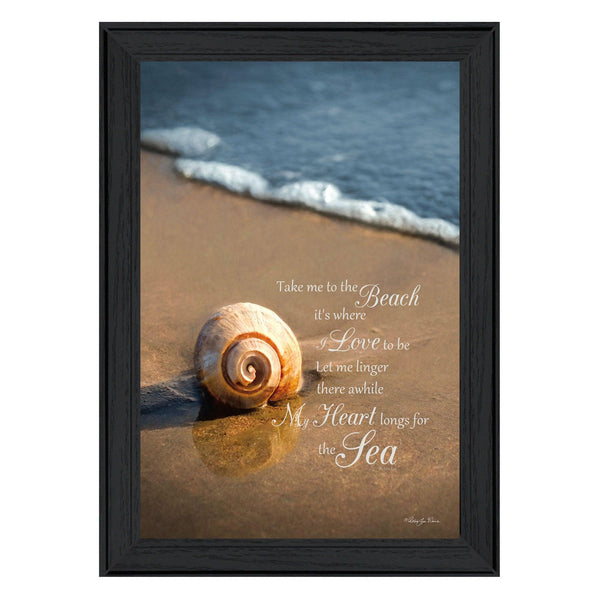 Supfirm "Take Me to the Beach" By Robin-Lee Vieira, Printed Wall Art, Ready To Hang Framed Poster, Black Frame - Supfirm