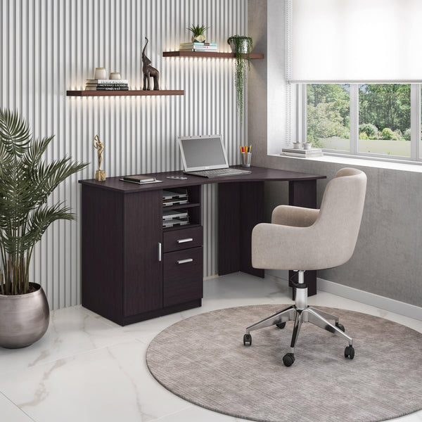 Techni Mobili Classic Office Desk with Storage, Espresso - Supfirm