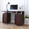 Techni Mobili Complete Workstation Computer Desk with Storage, Chocolate - Supfirm