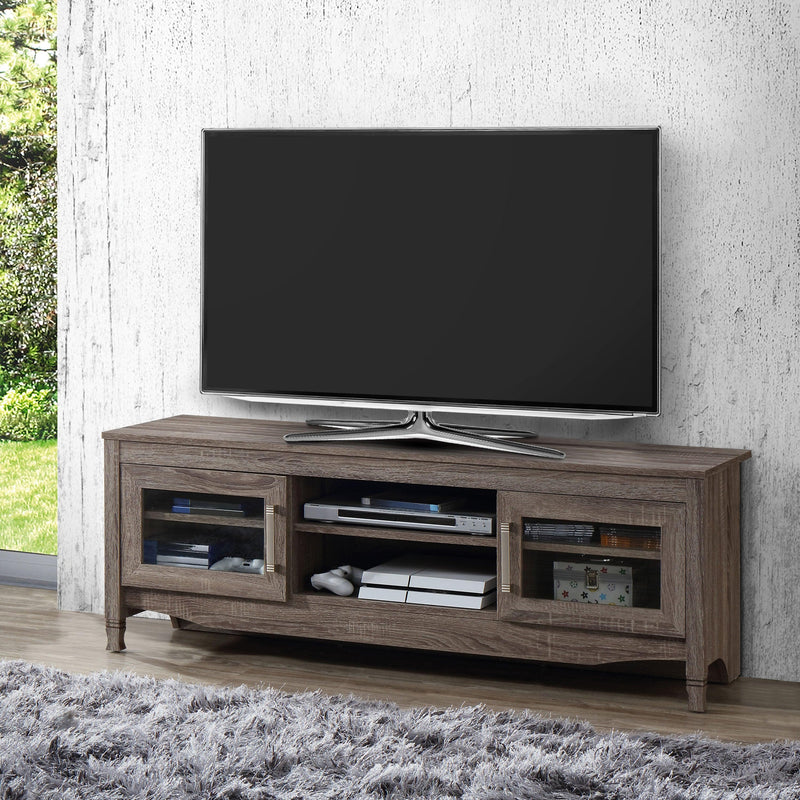 Techni Mobili Grey Driftwood TV Stand - Supfirm