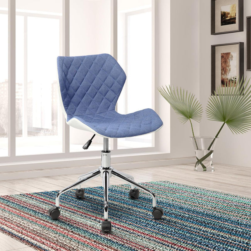 Techni Mobili Modern Height Adjustable Office Task Chair, Blue - Supfirm