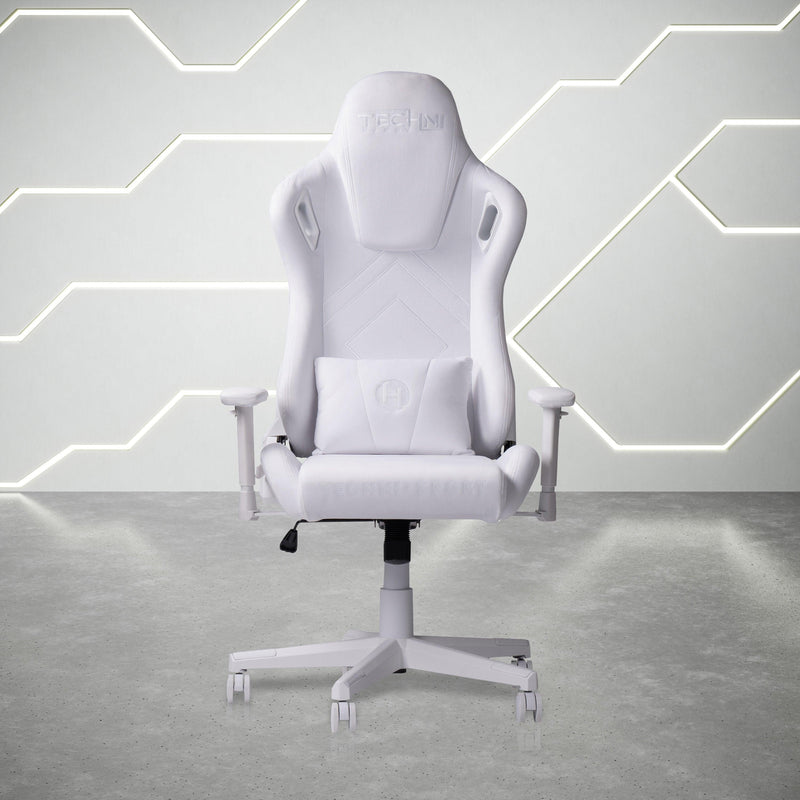 Techni Sport TSF45C Velvet Memory Foam Gaming Chair – White - Supfirm