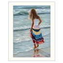 Supfirm "The Striped Skirt" By Georgia Janisse, Printed Wall Art, Ready To Hang Framed Poster, White Frame - Supfirm