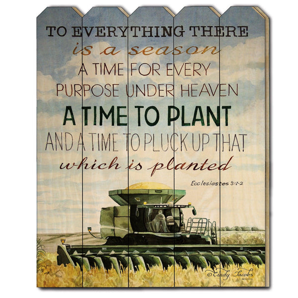 Supfirm "Time to Plant" by Cindy Jacobs, Printed Wall Art on a Wood Picket Fence - Supfirm