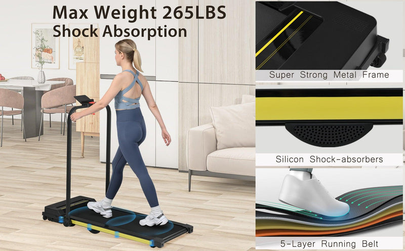 Supfirm Treadmill-Walking Pad-Under Desk Treadmill 0.6-7.6MPH 2.5HP 2 in 1 Folding Treadmill-Treadmills for Home and Office - Supfirm