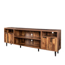 Supfirm TV Stand Modern Wood Media Entertainment Center Console Table  with 4 Doors and 4 Open Shelves - Supfirm