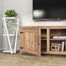 Supfirm TV Stand Storage Media Console Entertainment Center With Two Doors, Yellow Walnut - Supfirm